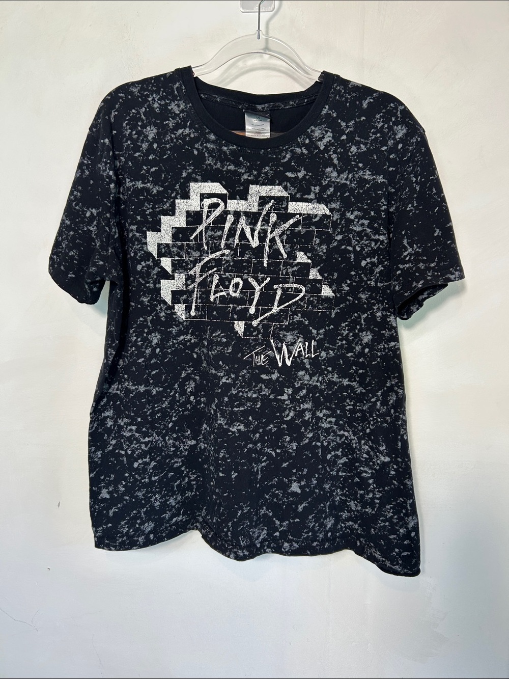 Pink Floyd The Wall Tee Black Grey Rock Band Concert Music 80s 90s Size Large